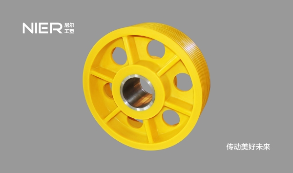 离心聚合一体式金属衬套尼龙轮（六条筋、有减震孔）